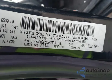 2019 Jeep Grand Cherokee Altitude 4X4 from USA, damaged, VIN 1C4RJFAG0KC587983